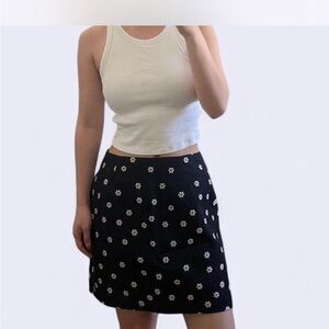 Blue Mini Skater Skirt for Night Out